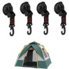 KOMUNJ Pack of 4 Suction Cup Hooks Camping with Attachment,