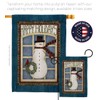 Breeze Decor H114164 Happy Holidays Snowman Vertical House Flag, 28"