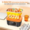 JEEJIA Cordless Heated Lunch Box, 6-Cup Capacity 1.5L 360° Rapid
