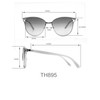 TAHARI Women's Metal Cat Eye-Vintage Sunglasses, Silver & Rose, 58