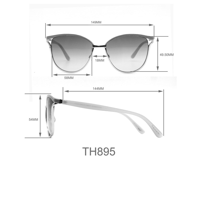 TAHARI Women's Metal Cat Eye-Vintage Sunglasses, Silver & Rose, 58