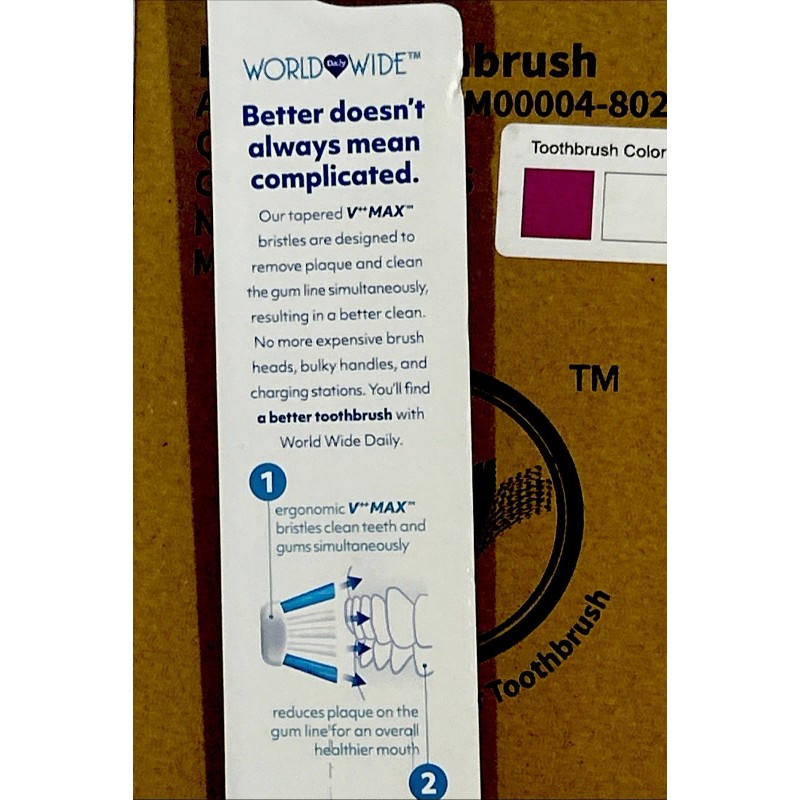 V ++MAX World daily WIDE ™ Toothbrush V- MAX 12