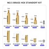 M2.5 Hex Standoff Spacers Nuts Screws Kit,160 Pcs M2.5 Male