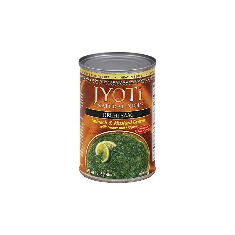 Jyoti Delhi Saag, 12 cans of 15oz each, All Natural,