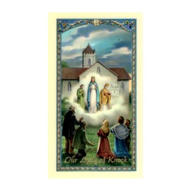 StealStreet SS-WJH-E24-291 Prayer to Our Lady of Knock, Clear Holy Cards