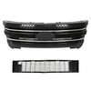 ANTUKO Front Grille Grill Covers Insert Gloss Black Upper and