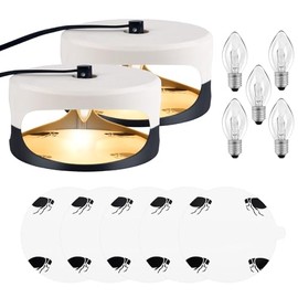 Flea Trap 2 Packs – Premium Flea Traps for Inside Your Home – Natural and Child-Friendly Light Trap for Indoor with Natural Glue Discs Refills and Lightbulb
