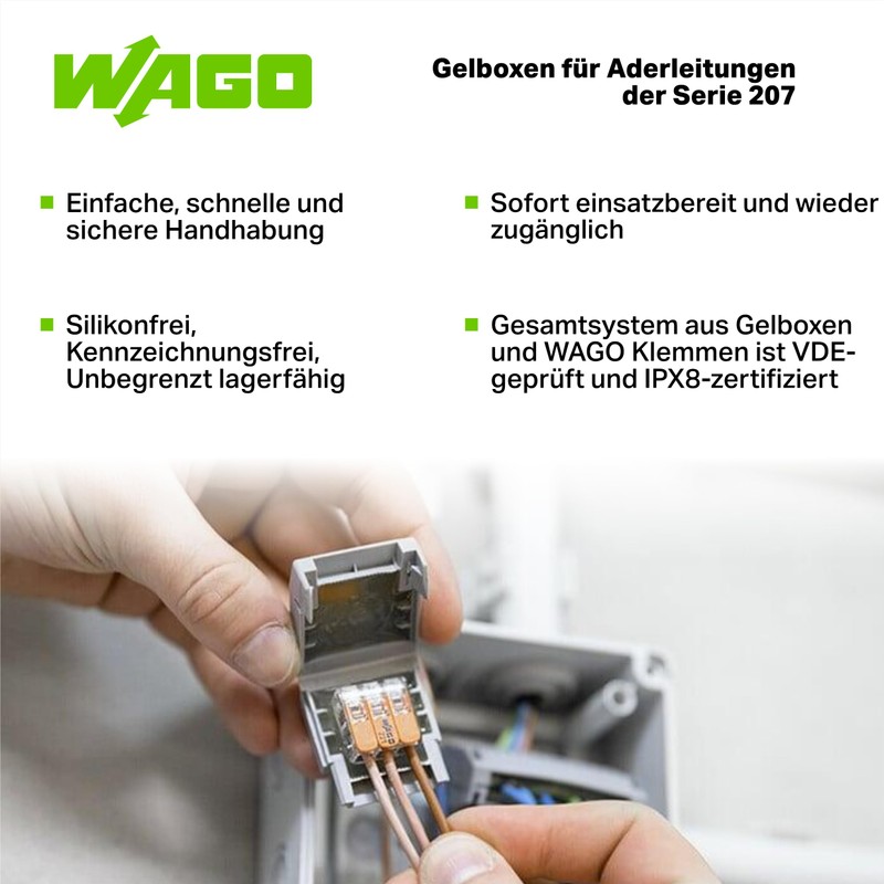 Wago® Gel Box, Size 3, Moisture Protection for Connection Terminals,
