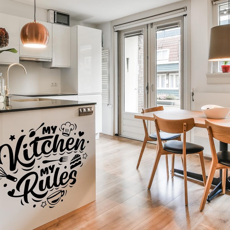 Kitchen Wall Sticker My Kitchen My Rules – Elegant Vinyl