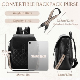 Chase Chic Womens Backpack,Vegan Leather Backpack Anti-Theft Rucksack for Ladies,Fashion Shoulder Handbag for Daily/Travel/Work,Brown