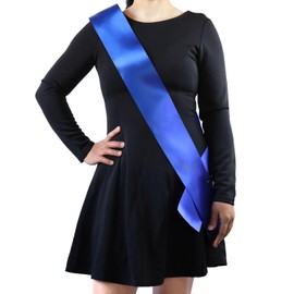 FENDOLE 6 Pack Royal Blue Blank Sash,Plain Satin Sashes,Sashes for Pageants,DIY Sashes for Party Decorations,Blank Sashes for Pageants