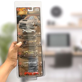 EVORETRO Clamshell Premium Display Protector Case for 5 Cars Hot Wheels Premium Diecast, Pop Culture, Retro Entertainment Series - Thick Clear PET Case for Hot Wheels Blister (5 Pack)