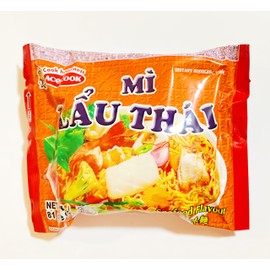Mi Lau Thai Instant Noodles, Seafood Flavor, 81g,10 Packs