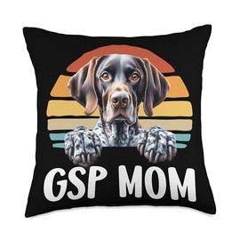 GSP Mom German Shorthaired Pointer for Women Hunting Dog Throw Pillow