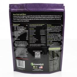 Pride Lands Premium Organic Bloom Fertilizer with NO Fillers, Bigger Buds and Flowers, Brighter Plants with Our Complete Bloom Nutrients, Recharge Soil and Boost Growth with Optimal Blend of NPK, 5 lb