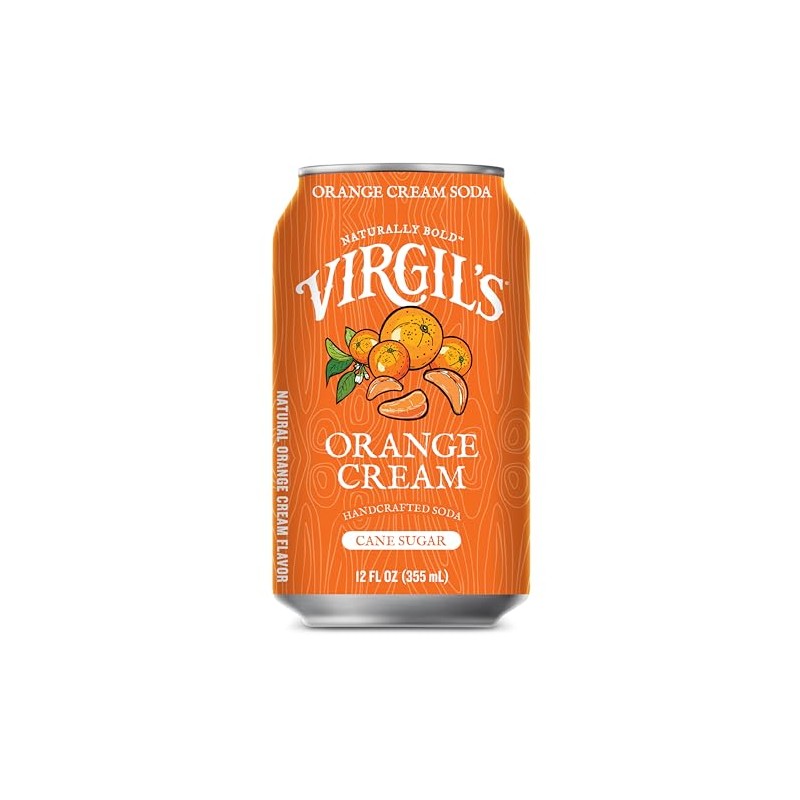 Virgil's Handcrafted Orange Cream Soda - Zesty Bold Flavor -