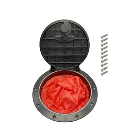 YLXSS Round/Square Hatch Cover Deck Panel, ABS Sealed Hatch Cover kit with red Waterproof Bag, Suitable for Kayaking (Round hatches: 8in)