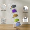 Hat Organizer Box for Baseball Caps, 6 Pack Clear Plastic