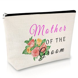 Mother of The Groom Wedding Gifts Makeup Bag Mother in Law Gifts from Daughter in Law Cosmetic Bag Wedding Party Gifts from Daughter Bonus Mum Gifts Christmas Thank You Gift Makeup Pouch