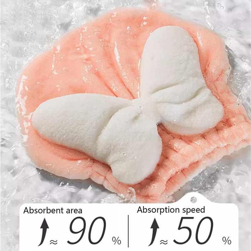 Meichoon Hair Towel 3-Pack Quick-Dry Microfiber Hair Drying Towels with