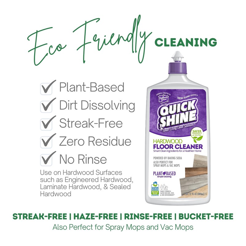 Quick Shine Hardwood Floor Cleaner 27oz, 2Pk | Naturally Cleans