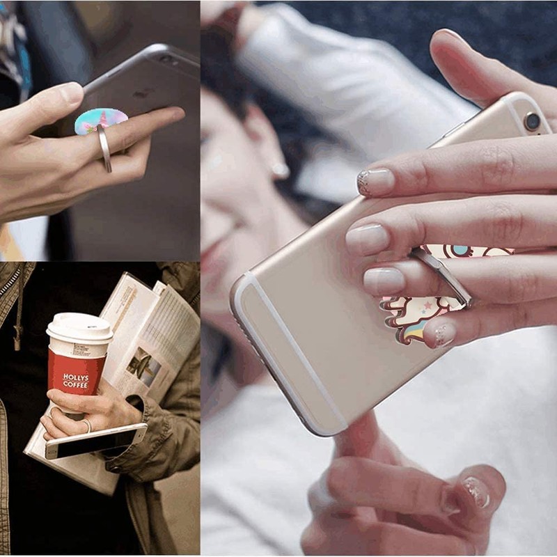 4Pack Cute Phone Ring Grip, Funny Donuts Popcorn Ice Cream