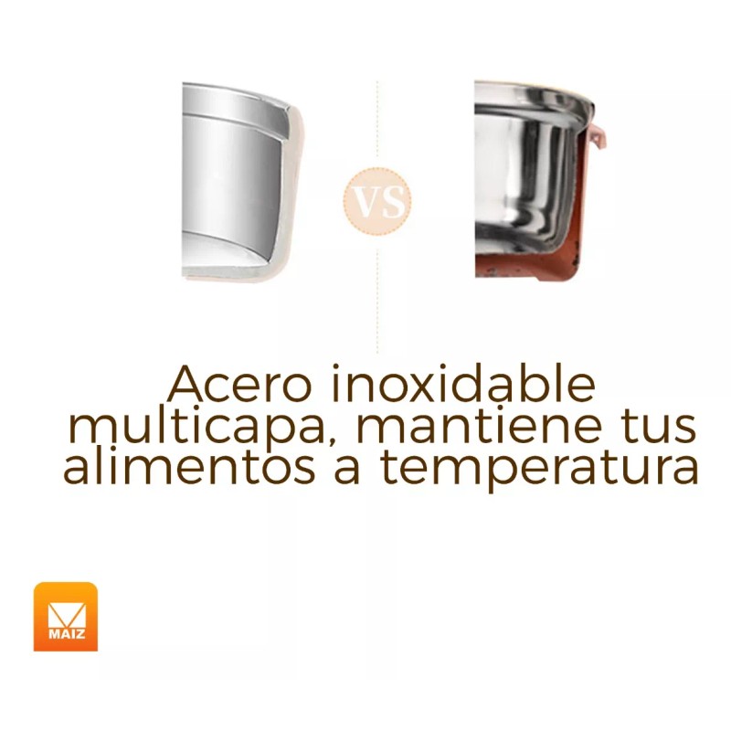 Maíz Contenedor Fiambrera Lunch Box Sopa Acero Inoxidable Termico