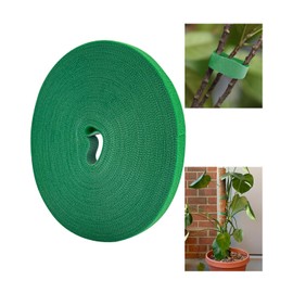 sousac 65.6 Ft Plant Ties Garden Tape, Reusable Adjustable Plant Clips for Climbing Plants, Green Nylon Self Adhesive Plant Twist Tie Strap to Support Gardening Plants