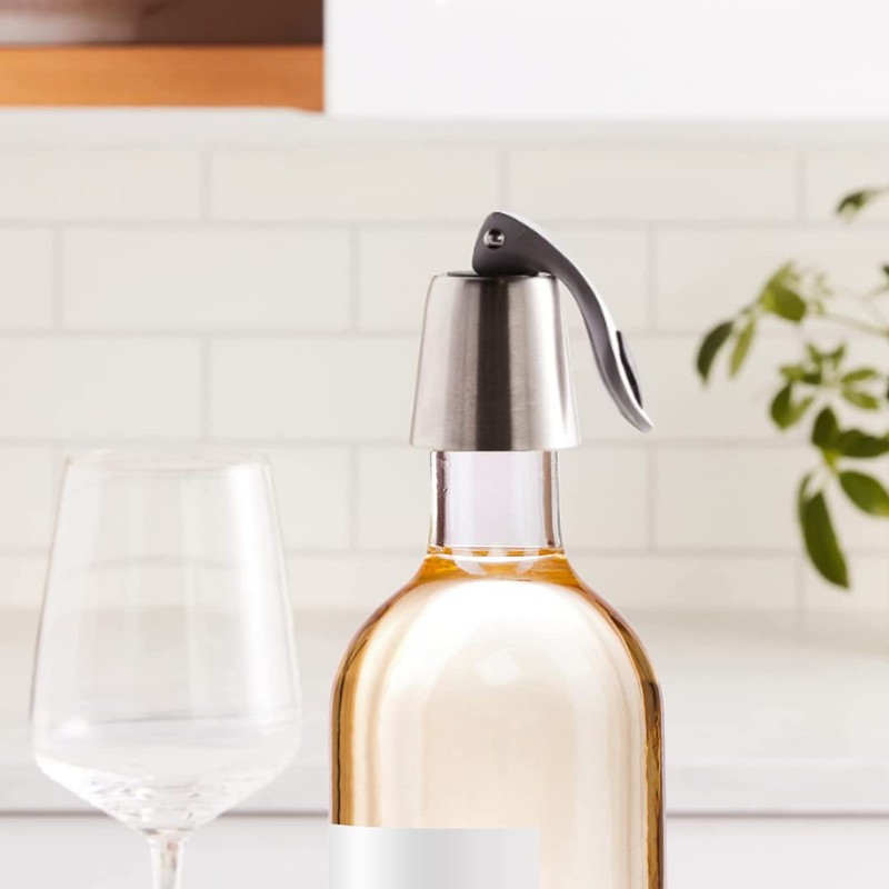 OGGI Bottle Stopper Set of 2 - Stainless Steel Wine