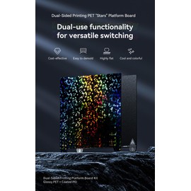 Creality Double-Sided Printing “Stars” Platform 235 * 235mm (Glossy PET + Coated PEI), Without Soft Magnetic Sticker, 3D Printer Platform for K1/Ender-3 V3/SE/KE/S1/3 S1Pro/3/3 Pro/3S/3V2/5/5S/5Pro