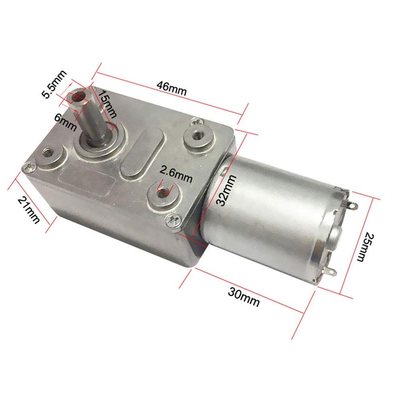 High Torque DC 12V 6RPM Gearbox Mini Motor Thermal Gear