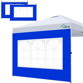 Acepic 2Pcs Instant Canopy Tent Sidewalls for 10x10 Pop-Up Canopy, Garden Gazebo, 210D Oxford Fabric Waterproof, White (Canopy Tent NOT Included)