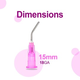 100PCs Dental Grade 18G Pre Bent Flow Dispensing Etch Tips by VASTMED | Blunt Tip Dispensing Disposable Oral Irrigation Tips for Multi-Use