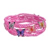COLORFUL BLING 5PCS Butterfly Charm Bracelets Beaded Stackable Stretch Bracelets