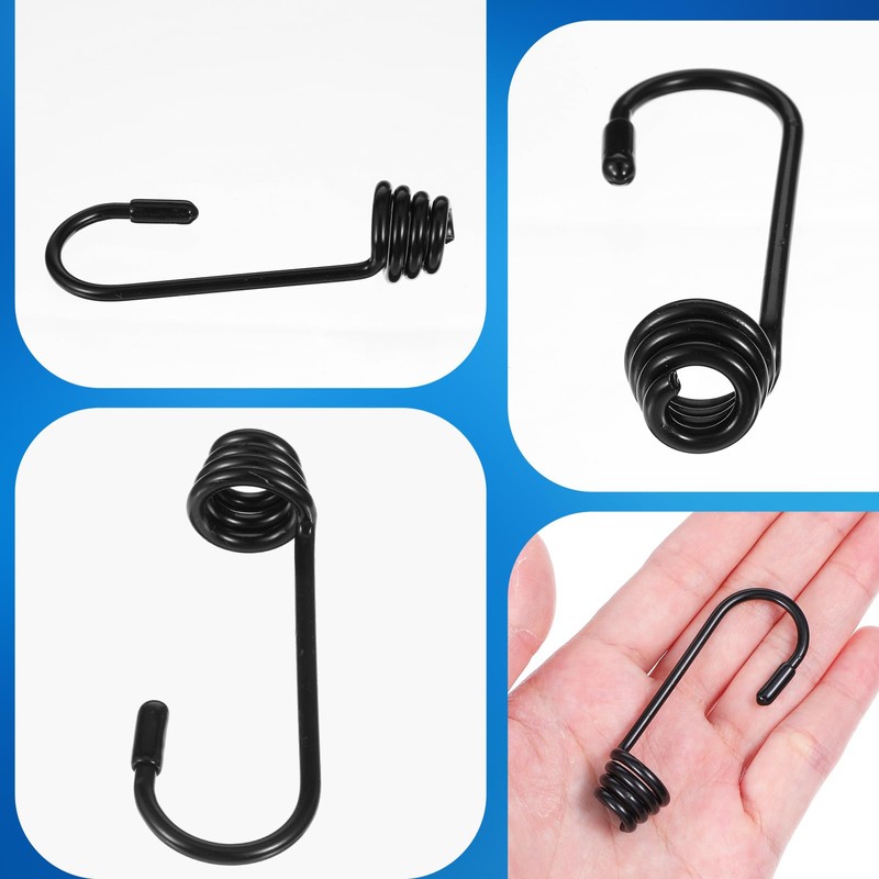 80 Pieces Plastic Coated Bungee Cord Hooks with 80 Pieces