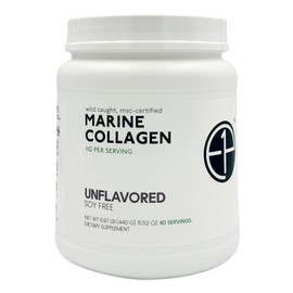 E1P Wild Caught Marine Collagen Peptides Powder 440grams (40 Servings) Unflavored, MSC-Certified, Non-GMO, Third-Party Lab Tested