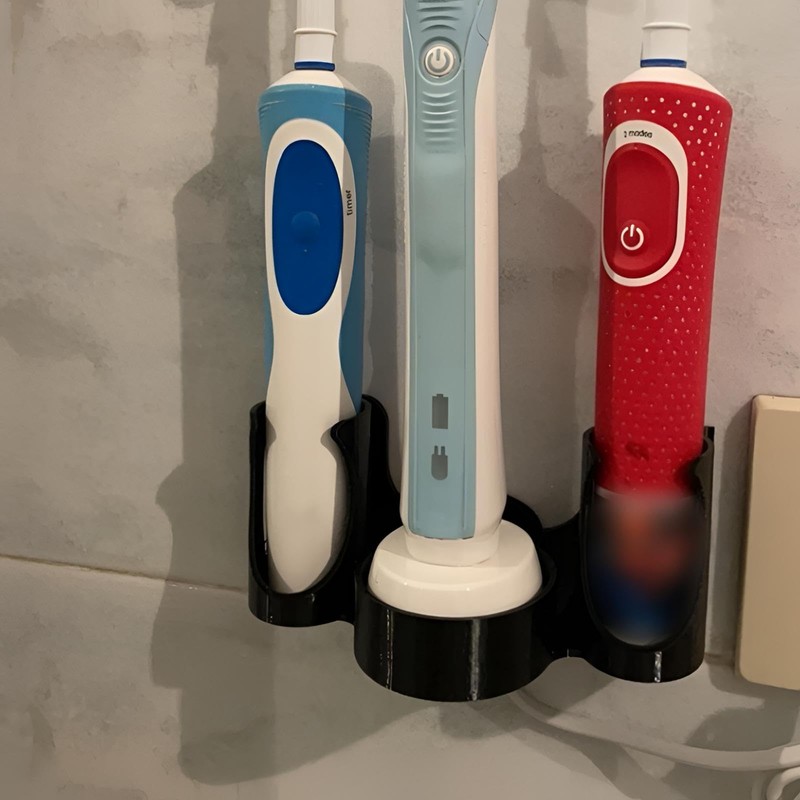 for Oral B Electric Toothbrush Wall Mount Holder (Black)