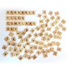 100 standard set of 100 wooden scrabble letter craft tiles