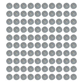 Mega Candles 100 pcs Unscented Gray Tea Lights Candles, Pressed Wax Candle 3.5 Hour Burn Time, Home Décor, Wedding Receptions, Baby Showers, Birthdays, Celebrations, Events, Meditations, Prayers