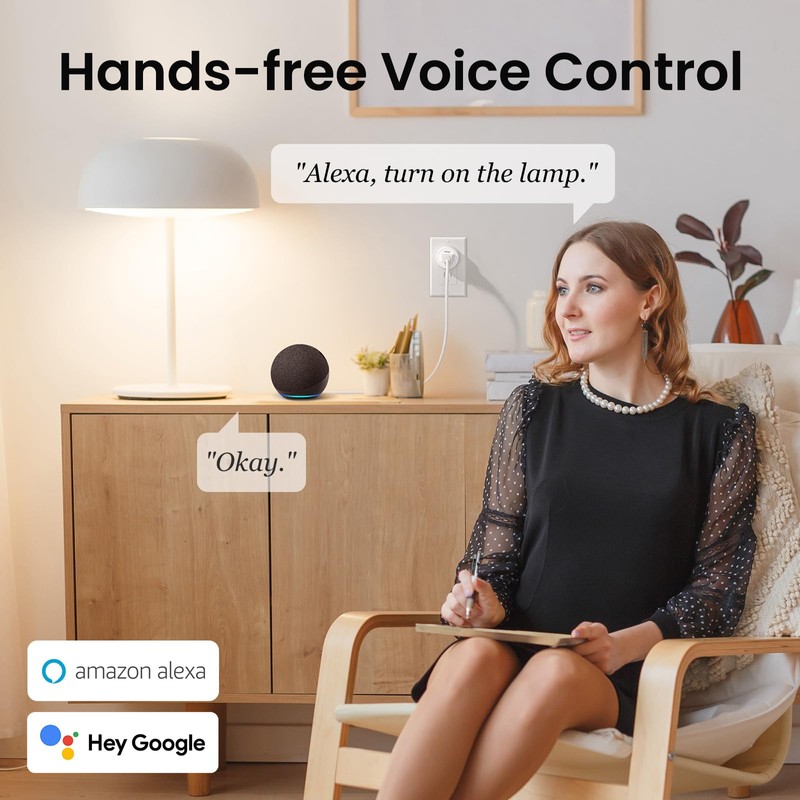 GHome Smart Plug Mini, WiFi Smart Outlet Plug Works with