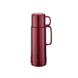 ROTPUNKT Isolierflasche 80 ANDREAS 0,75 l | Zweifunktions-Drehverschluss | BPA Frei - gesundes Trinken | Made in Germany | Warm + Kalthaltung | Glaseinsatz | shiny burgund