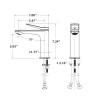 Chrome Single-Hole Bathroom and Laundry Vanity Sink Faucet with Two