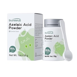 Ácido azelaico en polvo, 1 oz, 99,9 de pureza, grado cosmético, para cosméticos caseros.                                                              