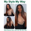 KLAIYI Yaki Straight V Part Wig Human Hair Ombre Reddish
