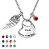 Double Heart Cremation Urn Necklace Comes With Angel Wing And