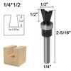 Wolfride 2Pcs Dovetail Router Bits 1/4 Inch Shank Dovetail Joint