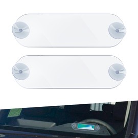 2 Packs EZ Pass Holder, EZ Pass Strips with Adhesive and Strong Suction Cups, Toll Pass Windshield Mount Easy to Install and Remove, Transponder Holder Universal for All Major Toll Passes