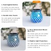 Starsoul Solar Lanterns Outdoor Waterproof, Elegant Blue Glass Mosaic Solar