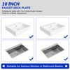 Faucet Deck Plate, Sink Hole Cover,Stainless Steel Long Rectangle 10