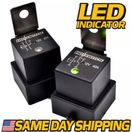 HD Switch (2 Pack) Relay fits Scag 483013 w/ DIODE - Weather Proof & LED Indicator Upgrade